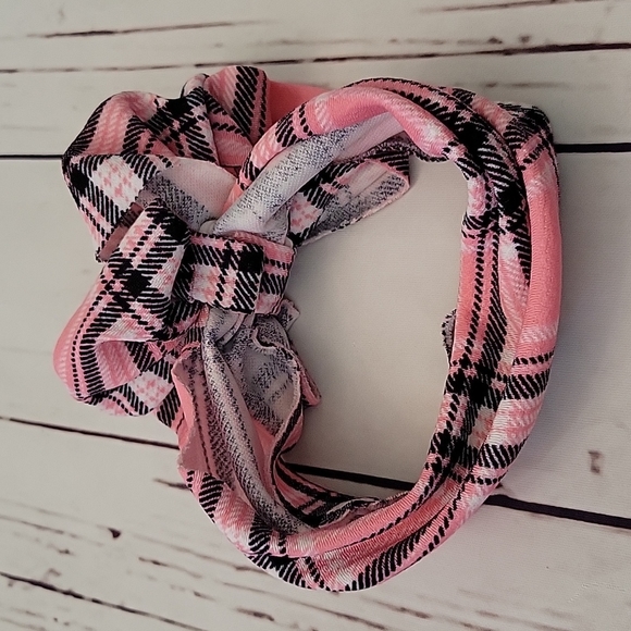 Plaid headband with bow - Picture 5 of 6